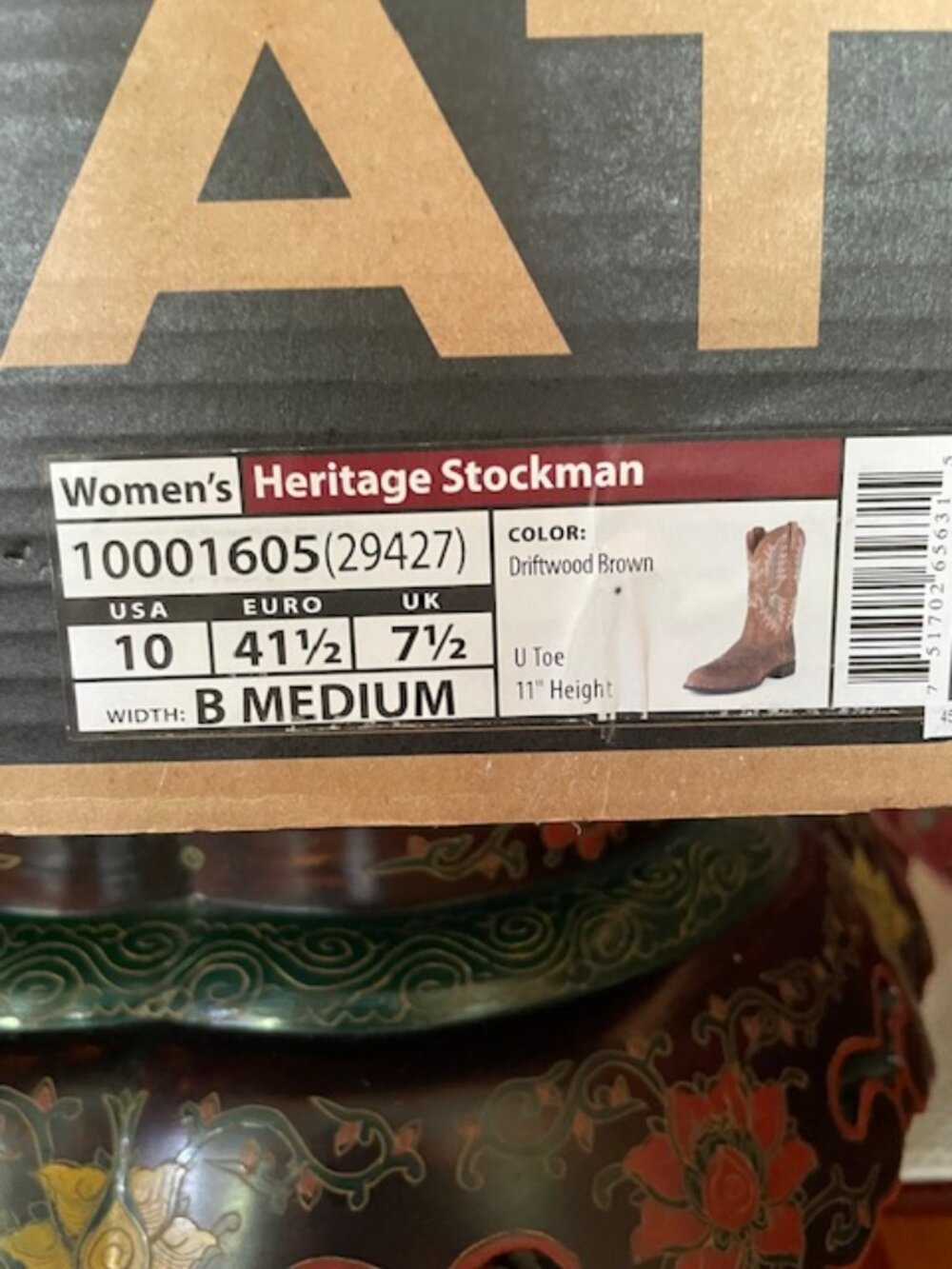 Ariat Women's Heritage Stockman Boots- NWT - Picture 8 of 10